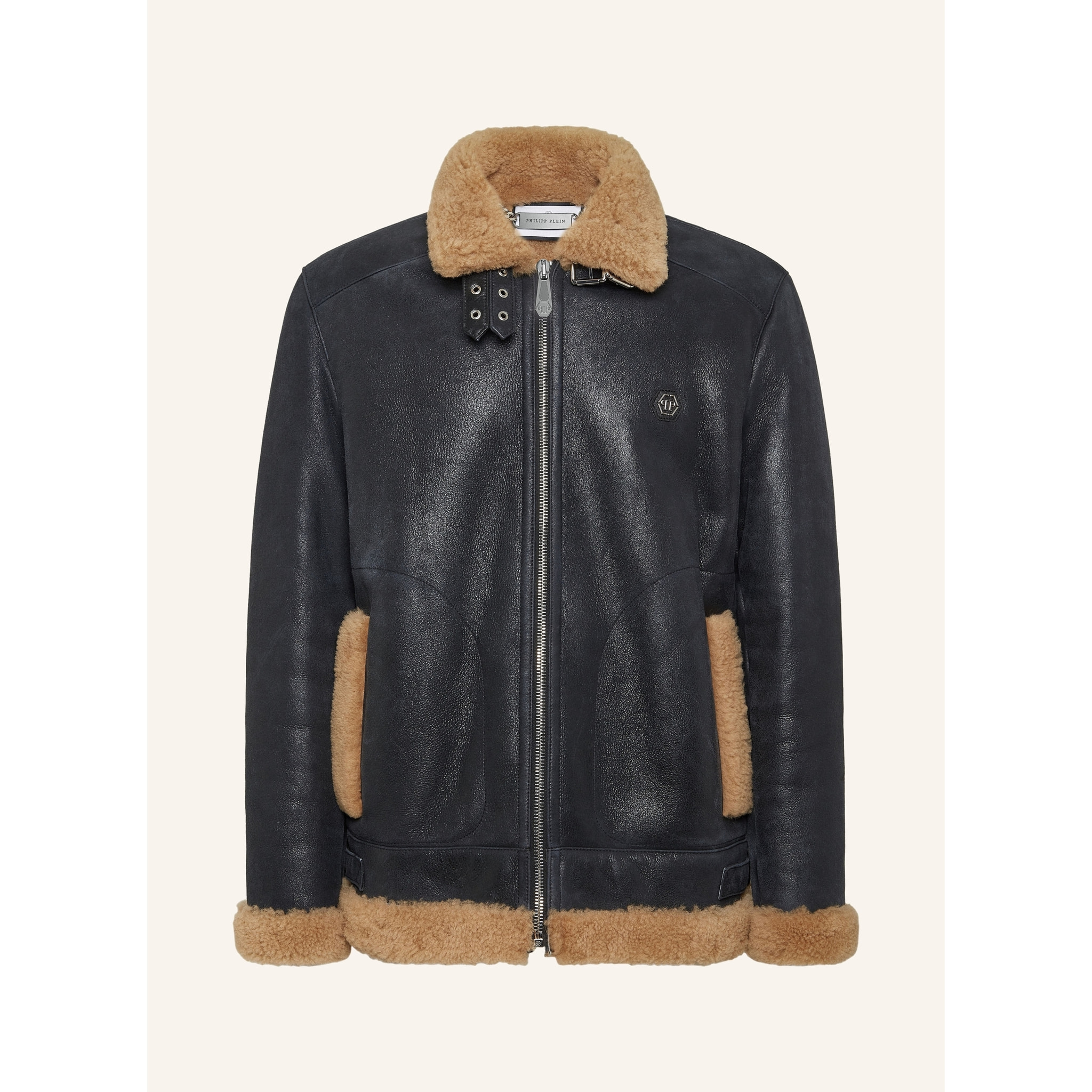 PHILIPP PLEIN Biker ajustada de cuero