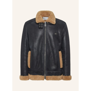 PHILIPP PLEIN Biker ajustada de cuero