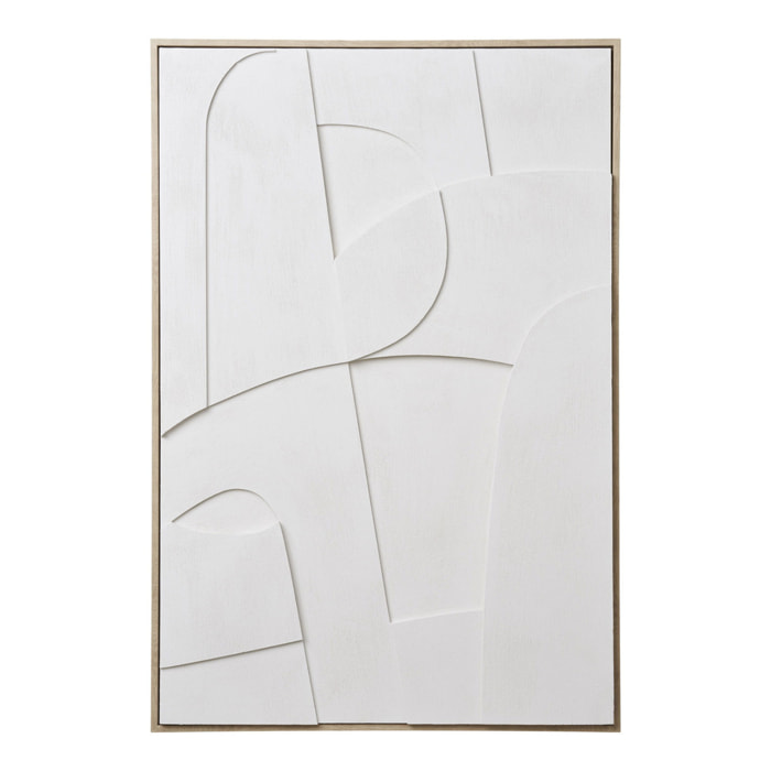 Quadro decorativo 3D Madeline No.1 in bianco 60x90 cm