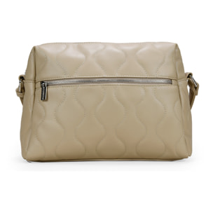 Bolso bandolera beige con cremallera