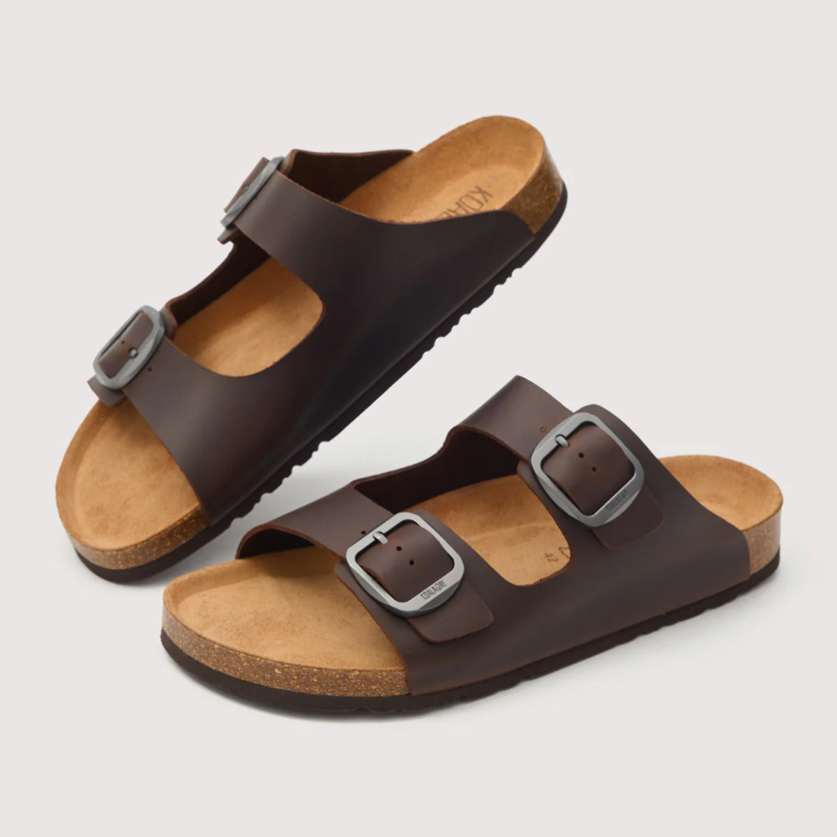 Sandalia Piel Bio Marrón Oscuro - Majestic