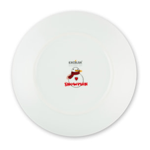 Servizio piatti 18 pezzi Excelsa - Snowman, porcellana bianca