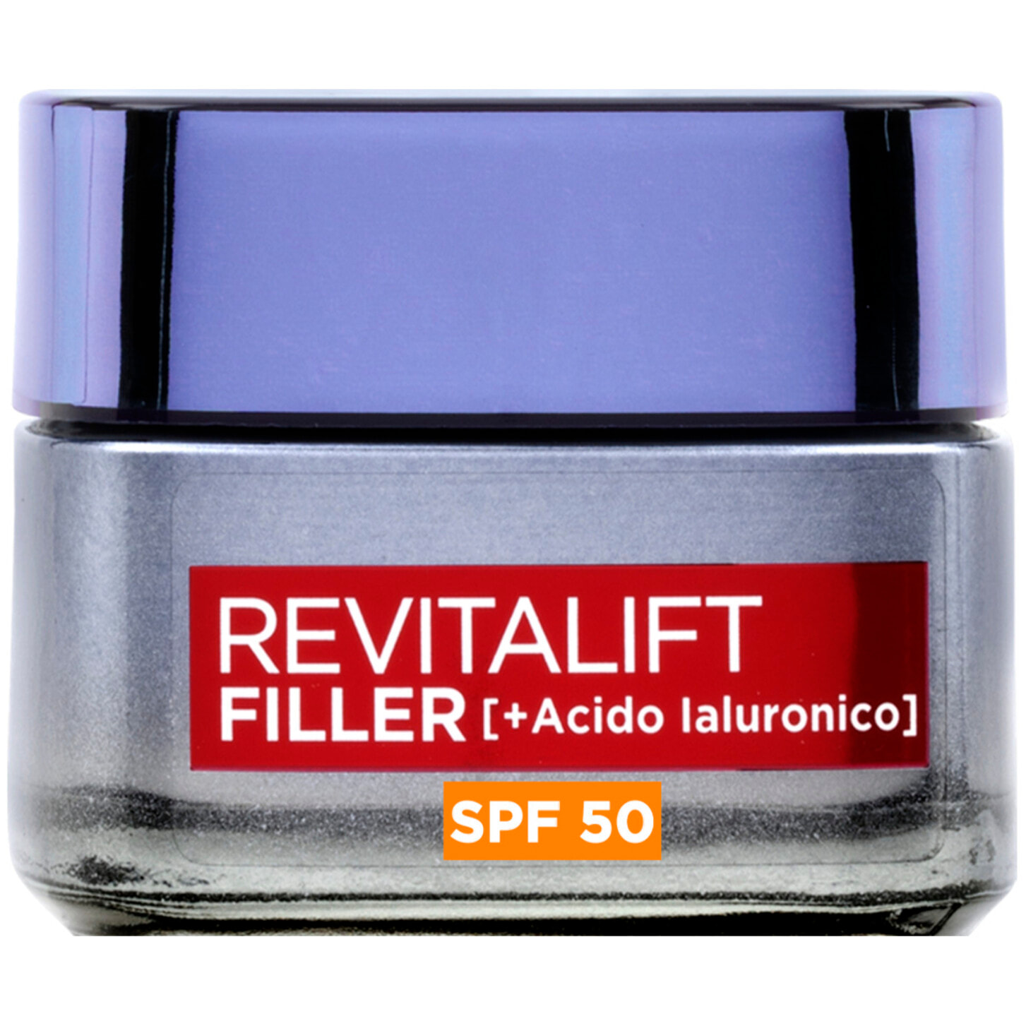 Crema Viso Anti-Rughe SPF 50 Trattamento Rivolumizzante Profondo Revitalift Filler con Acido Ialuronico - Barattolo da 50ml