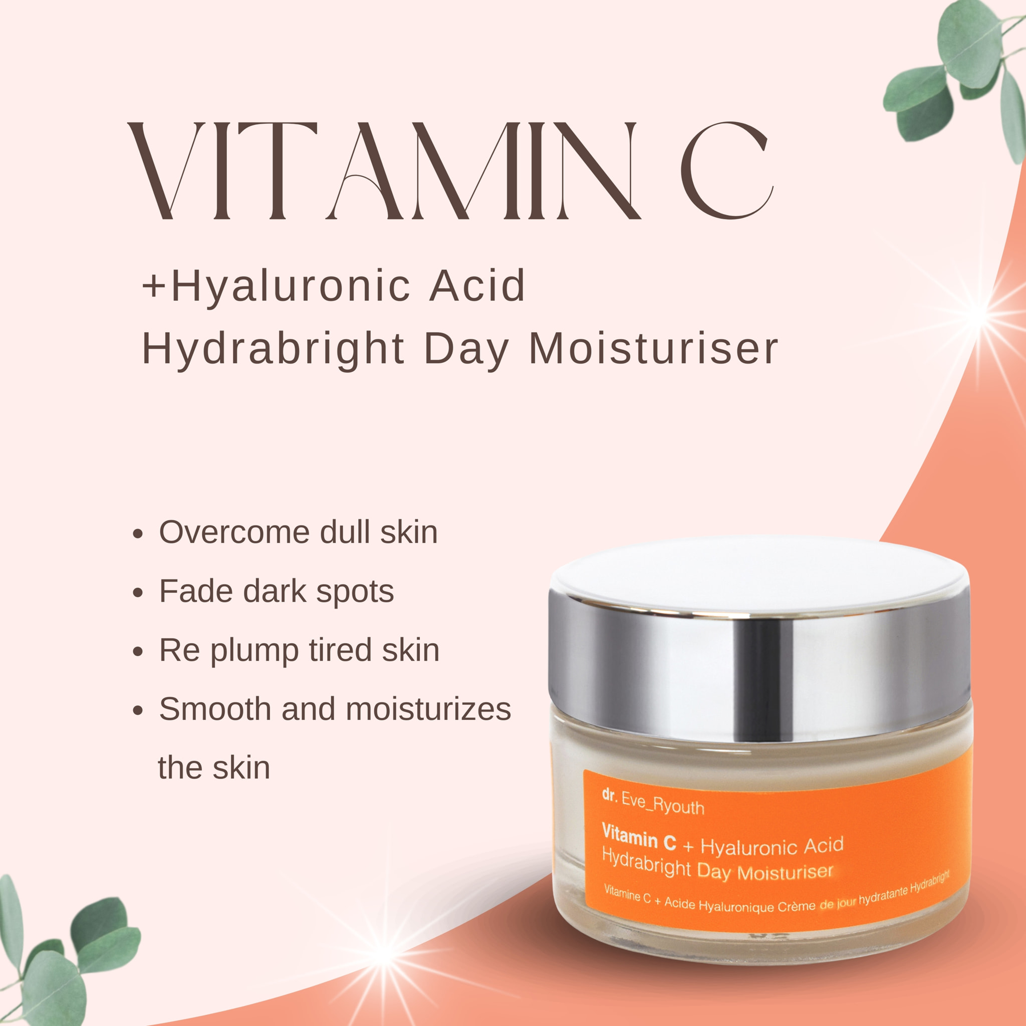 Crema de día Hydrabright con vitamina C y ácido hialurónico