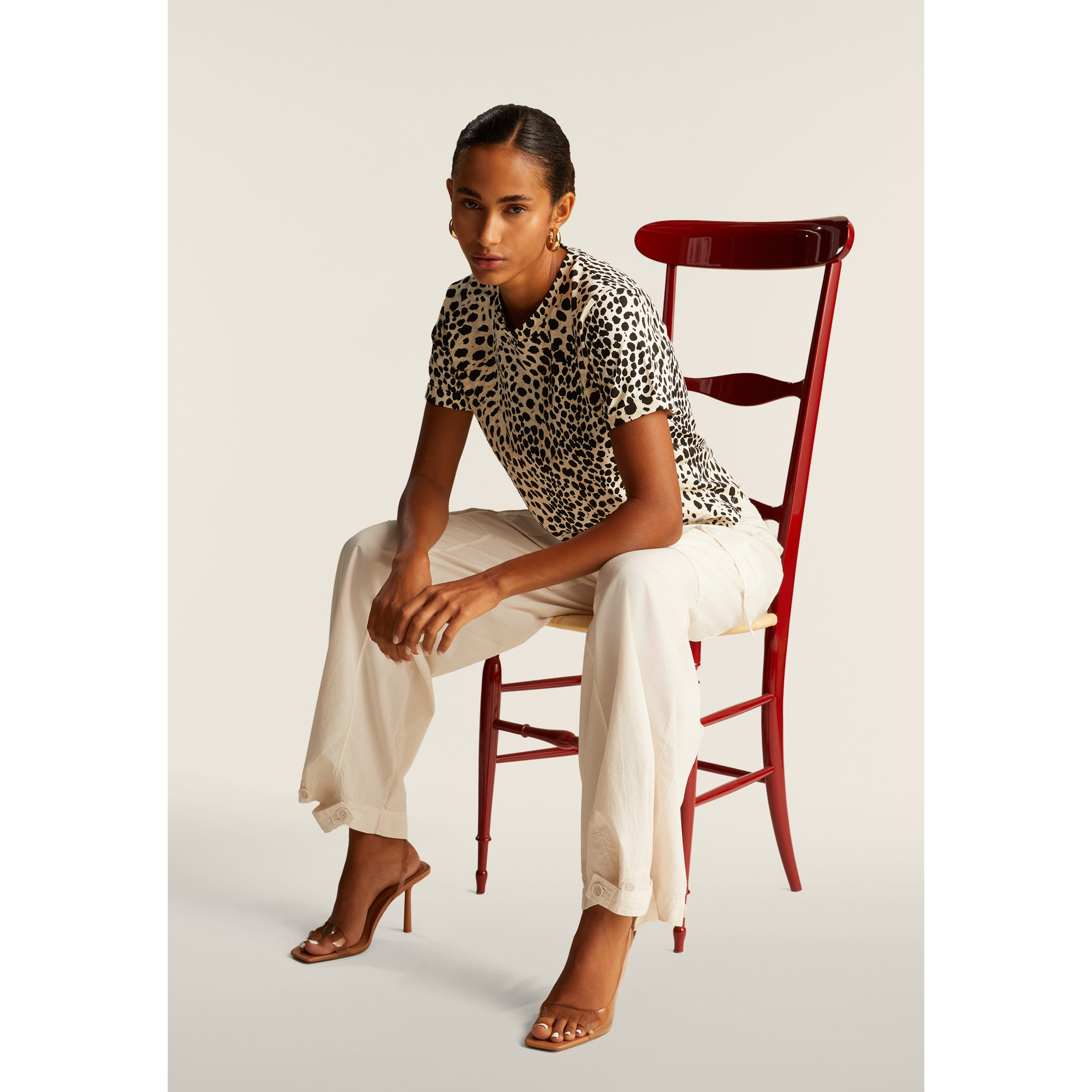 Pantaloni Cargo in popeline con fondo regolabile