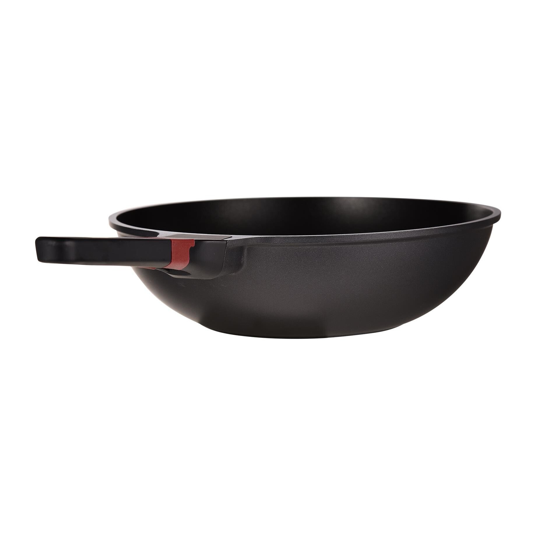 Wok ø28x8 cm en aluminio fundido en color negro apta para inducción y antiadherente expert san ignacio