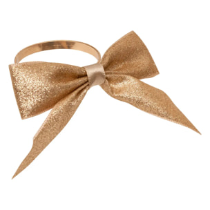 Lot de 2 ronds de serviette nœud doré