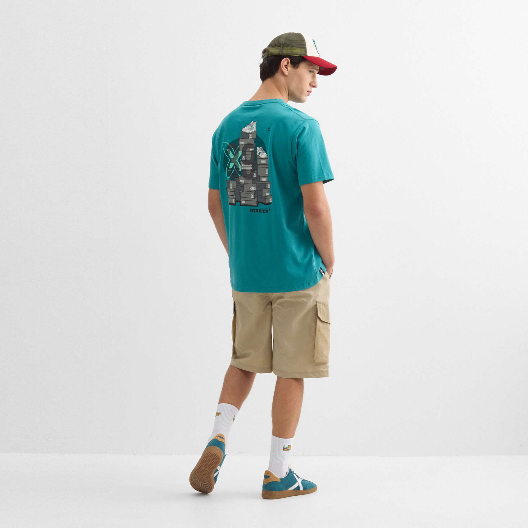 Camiseta oversize MUNICH streetwear de algodón orgánico azul