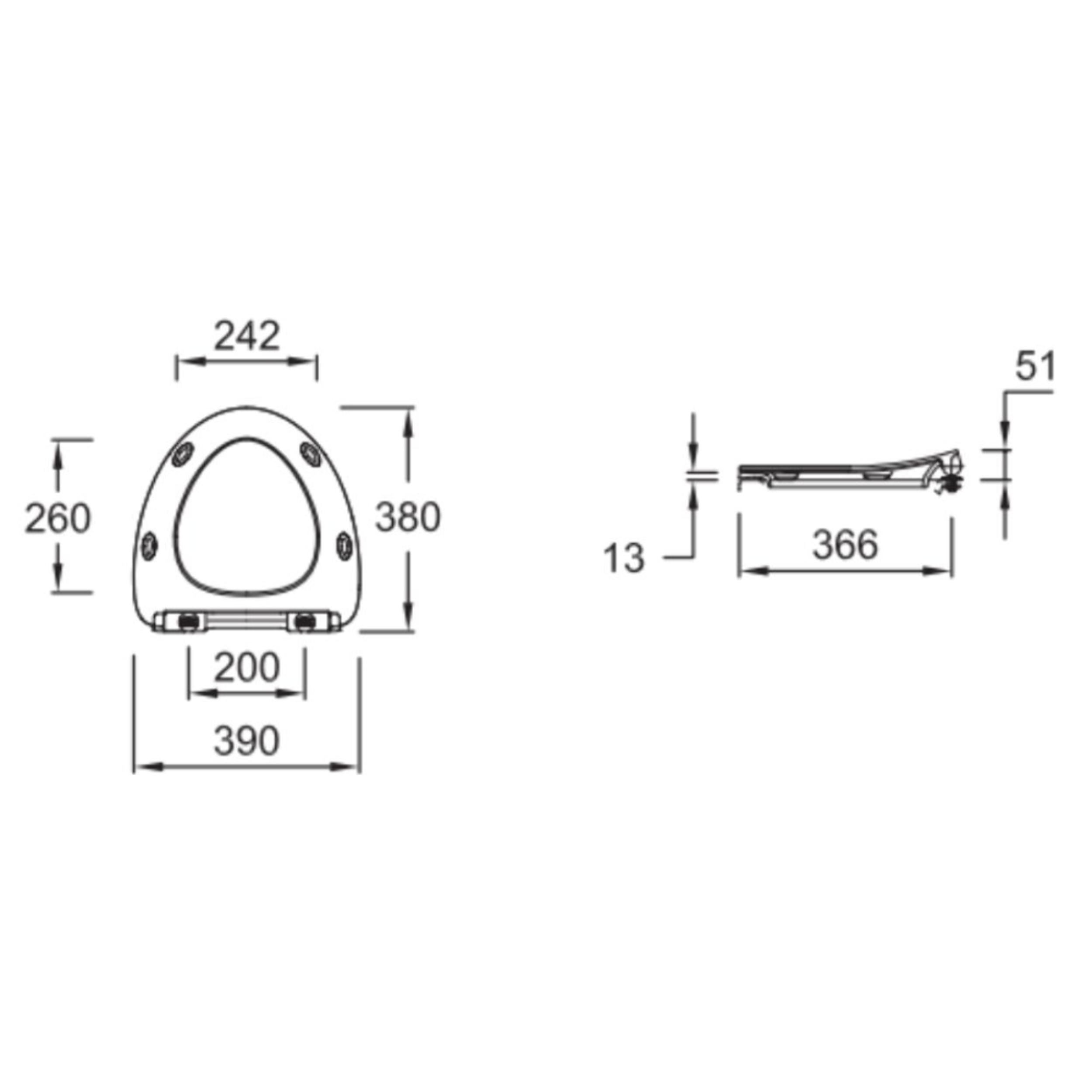 Abattant compact extra-plat Nouvelle Vague descente progressive et déclipsable