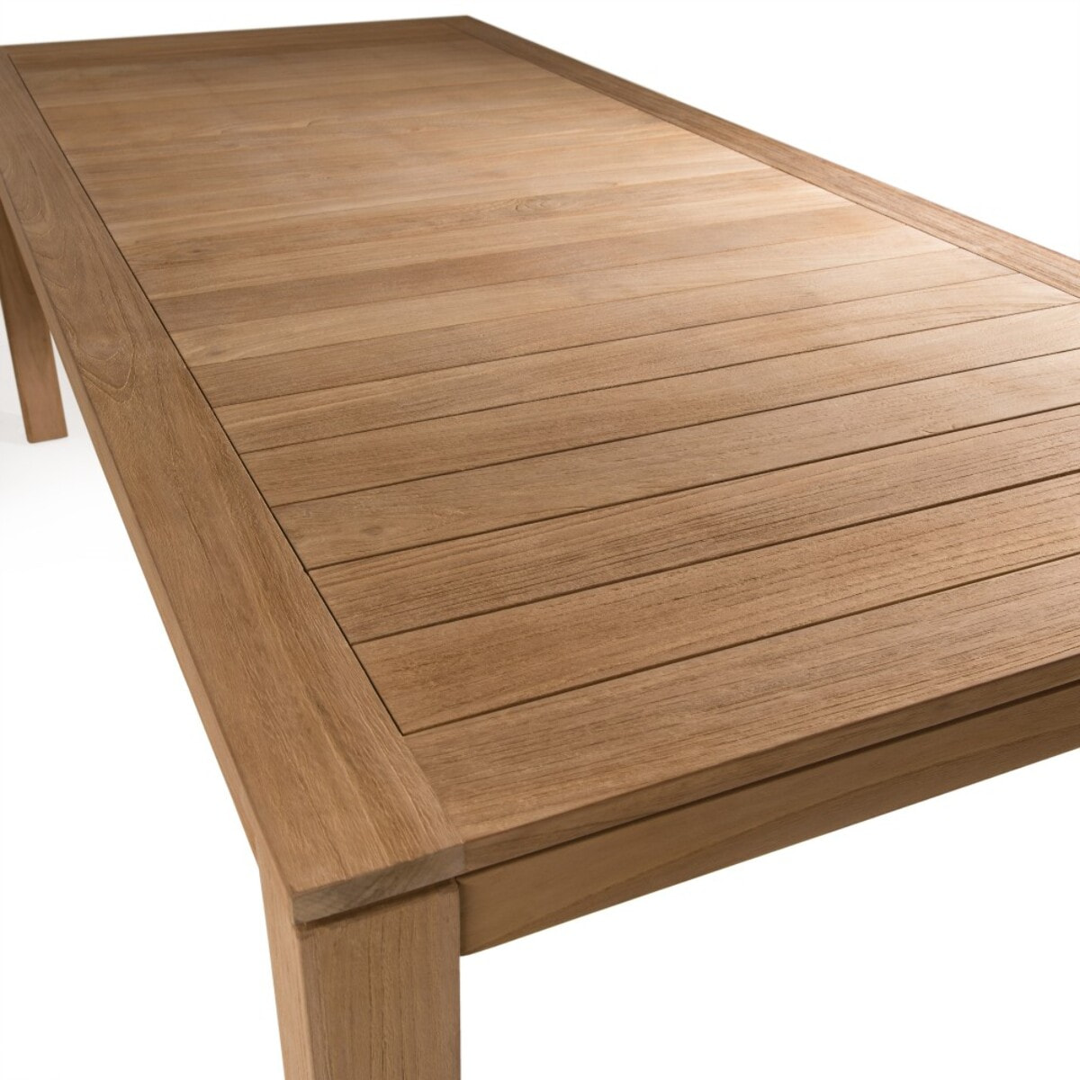 KIM - Table de jardin 6/8 personnes - VIESTE 220 x 100 cm en bois Teck