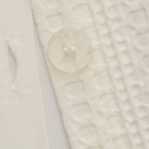 Funda nórdica algodón 180 hilos textura piqué Pana color blanco 100% Algodón