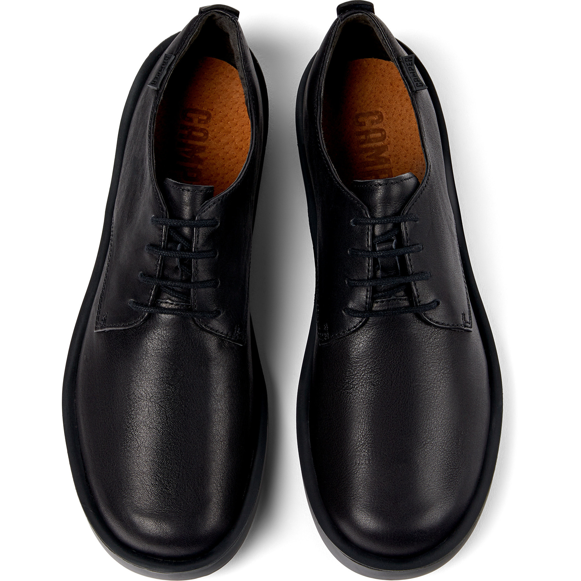 Scarpe stringate - CAMPER Wagon - Nero - Pelle liscia