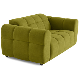 Ray - canapé droit 2 places en tissu texturé - Vert