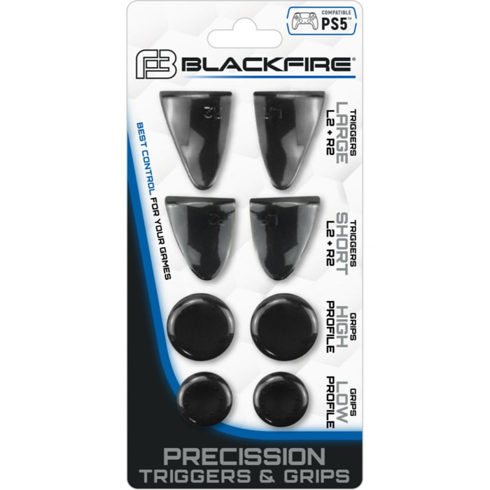 Precission Triggers & Grips Kit 8 in 1 Blackfire Ps5
