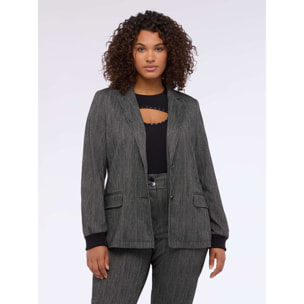 Fiorella Rubino - Blazer con polsini a constrasto - Grigio