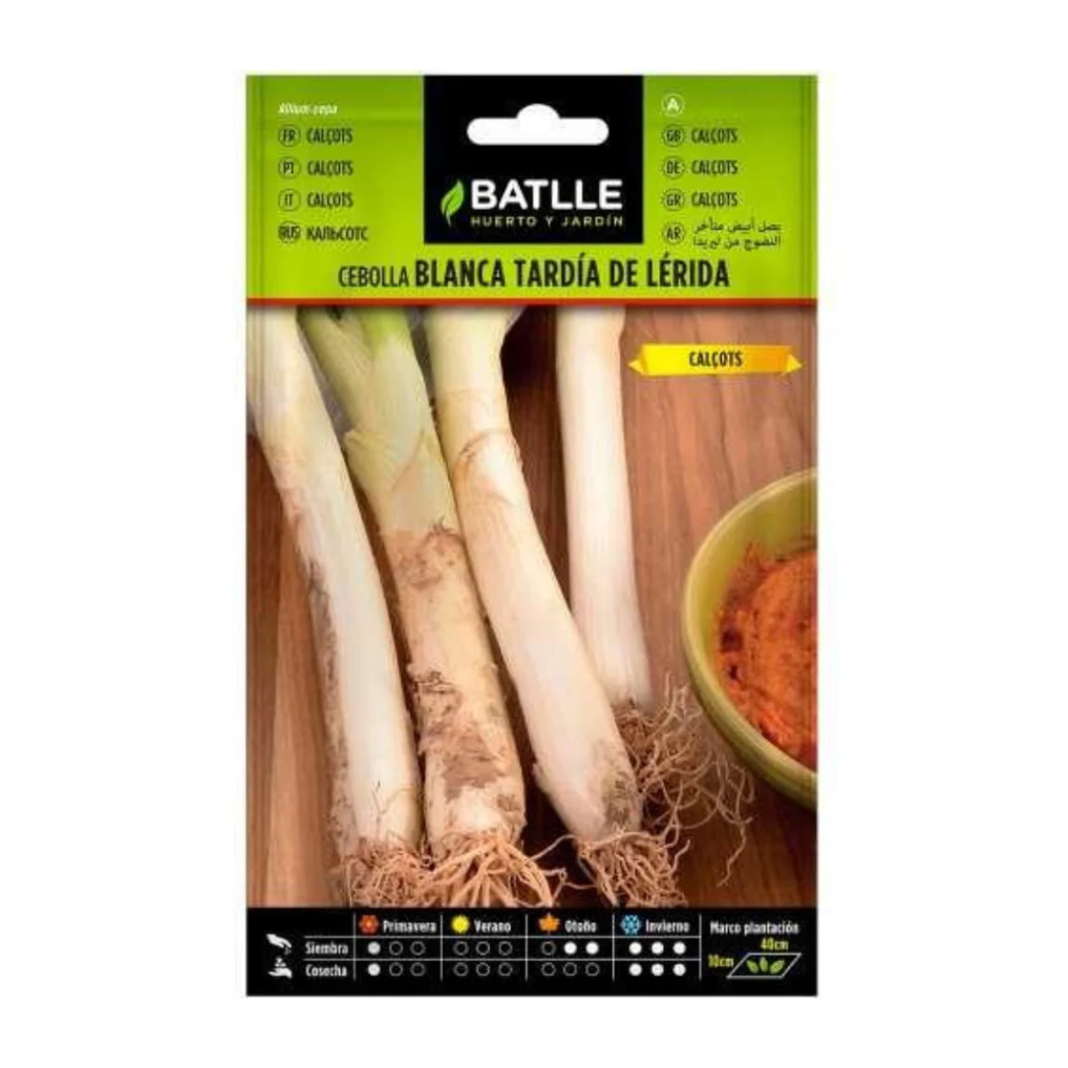 Semillas de Calçots Cebolla blanca tardia de Lérida Batlle