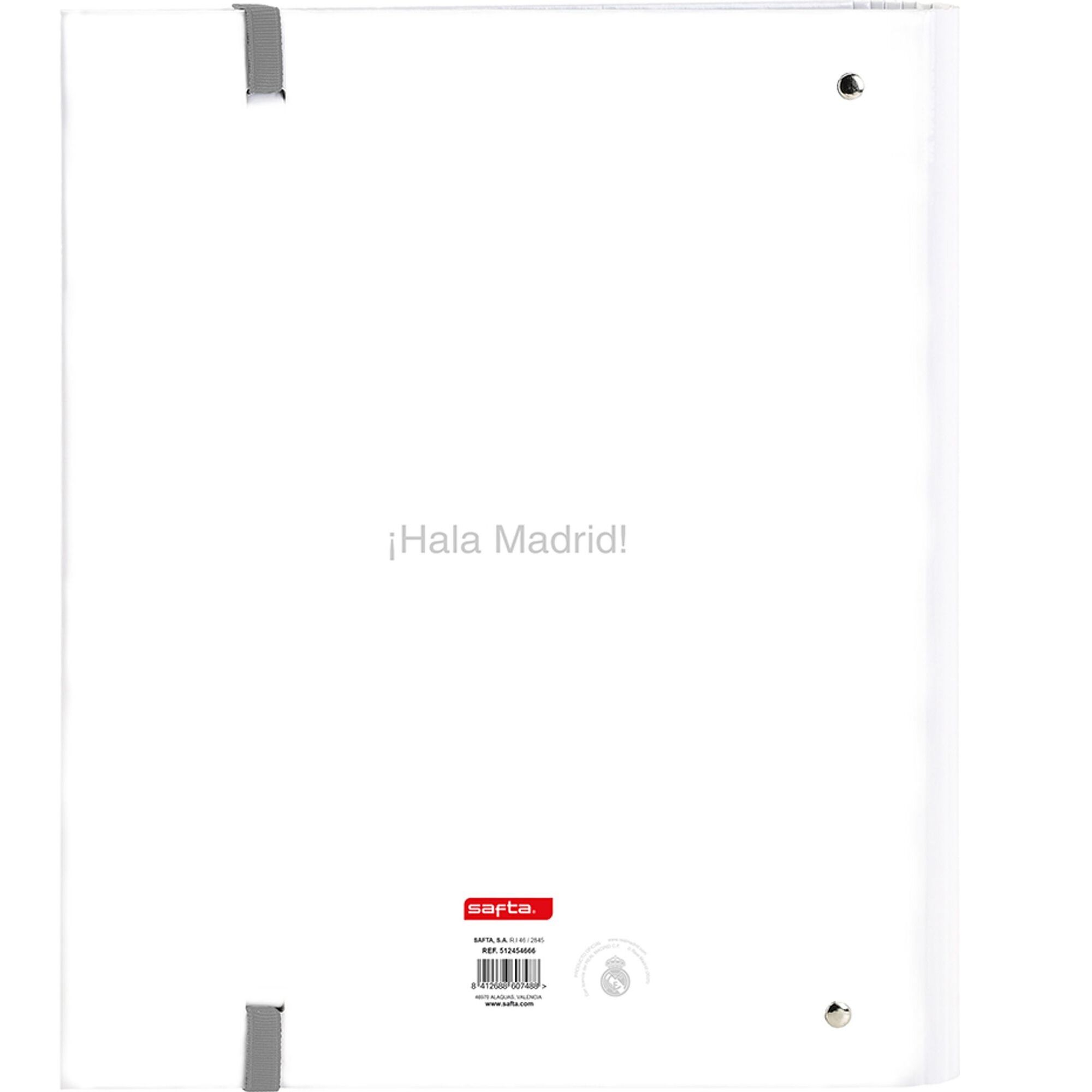 Carpeta 4 anillas 35mm c/recambio real madrid equip. 25/26