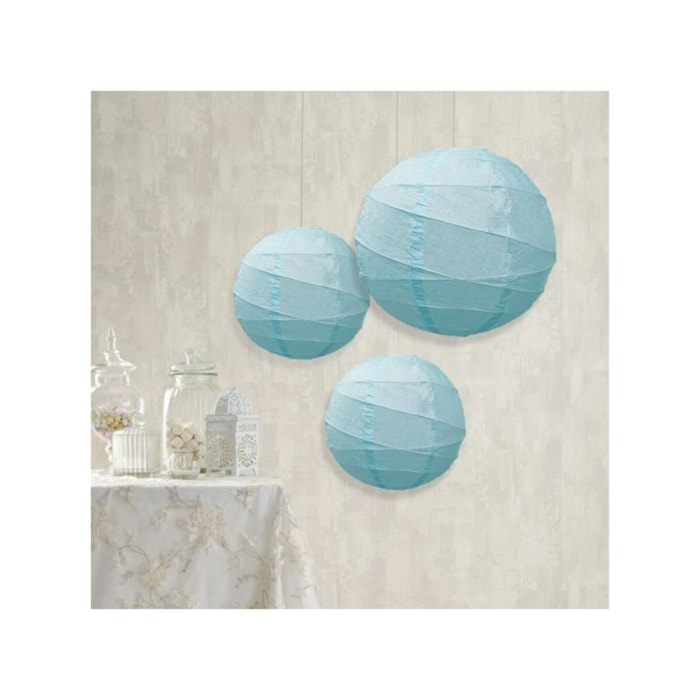Lot de 4 lampions rond en papier D40 cm - LAMPY