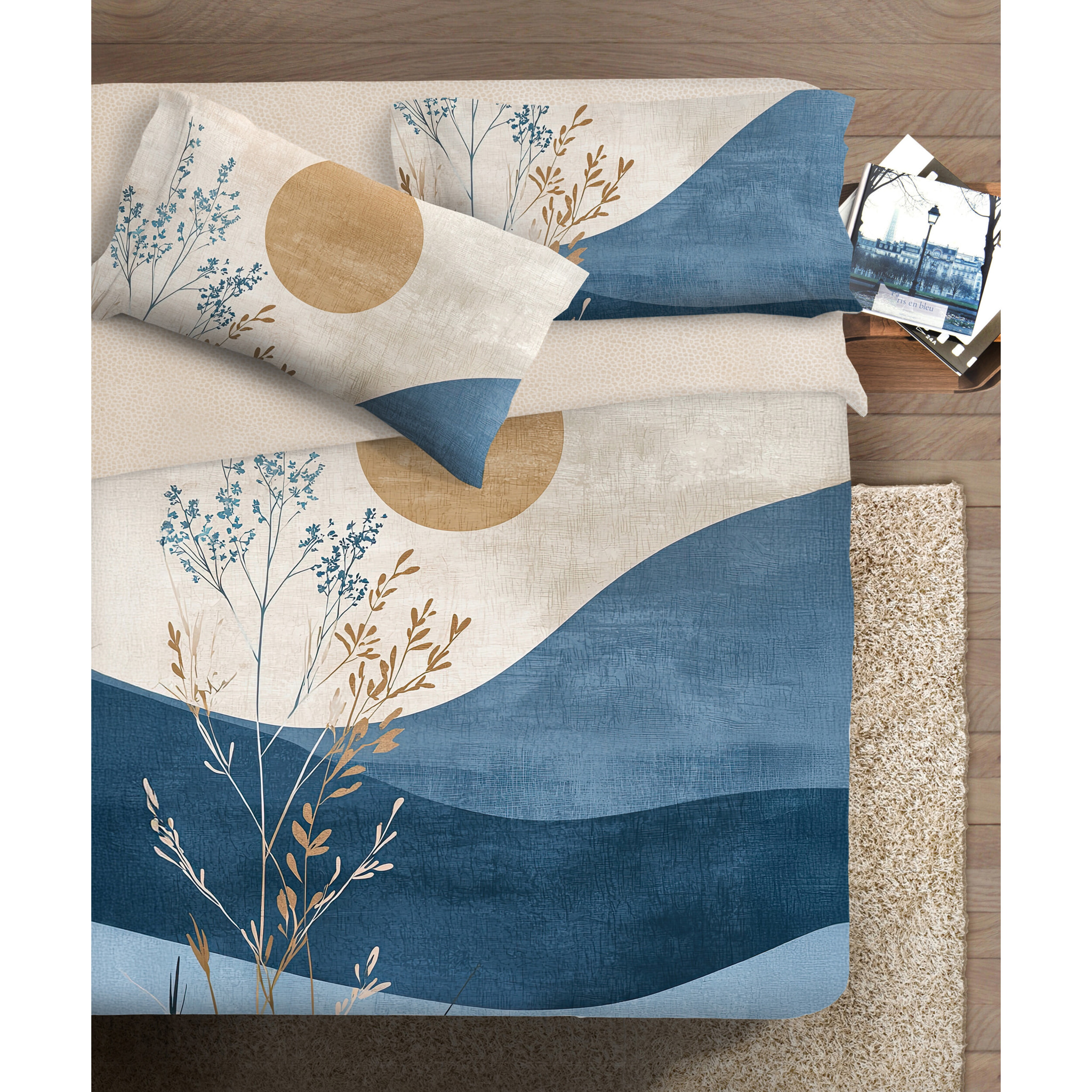 Parure copripiumino fotografico Piazzato Fine Art 1 piazza 1/2 Disegno Onda