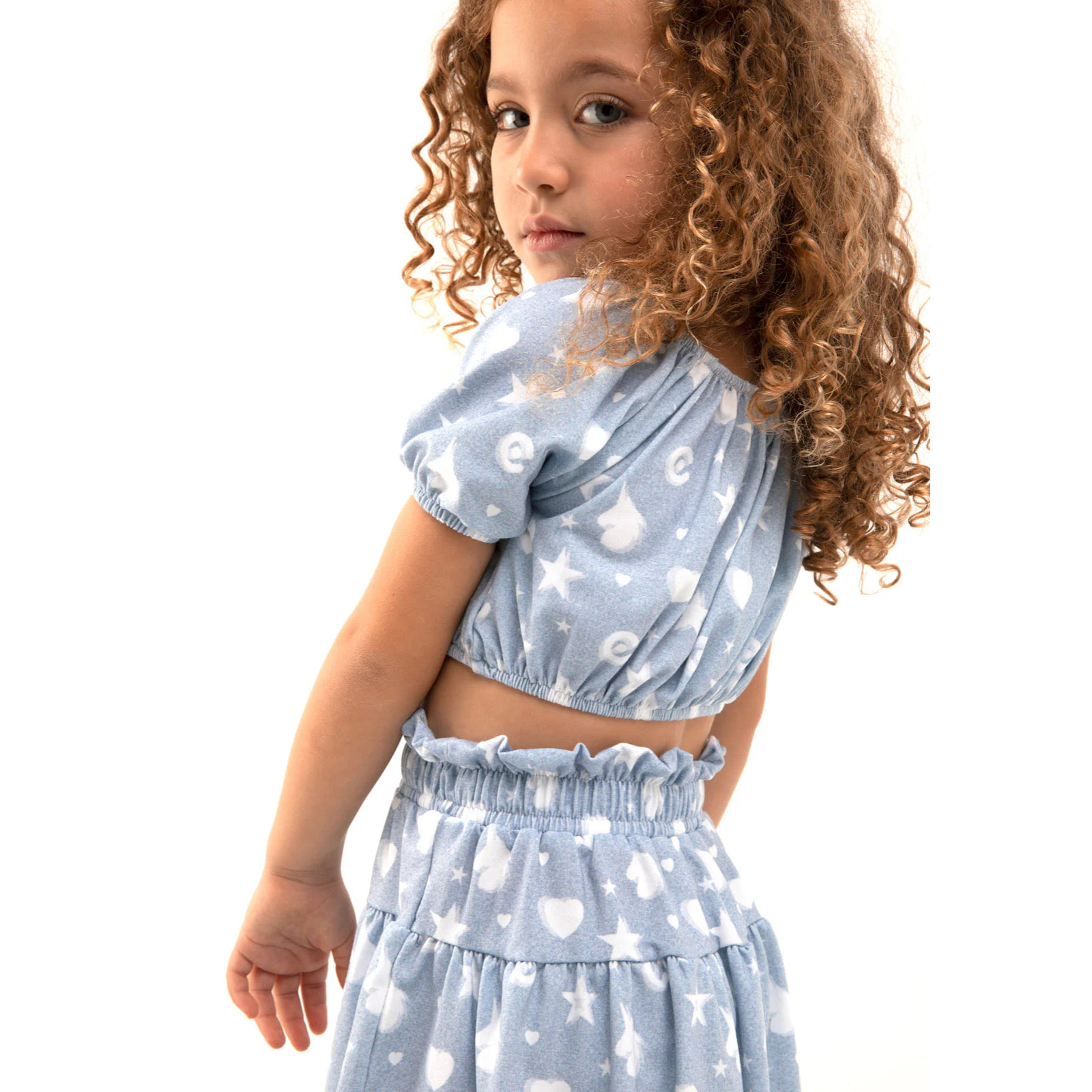 Gonna con stelle e cuori