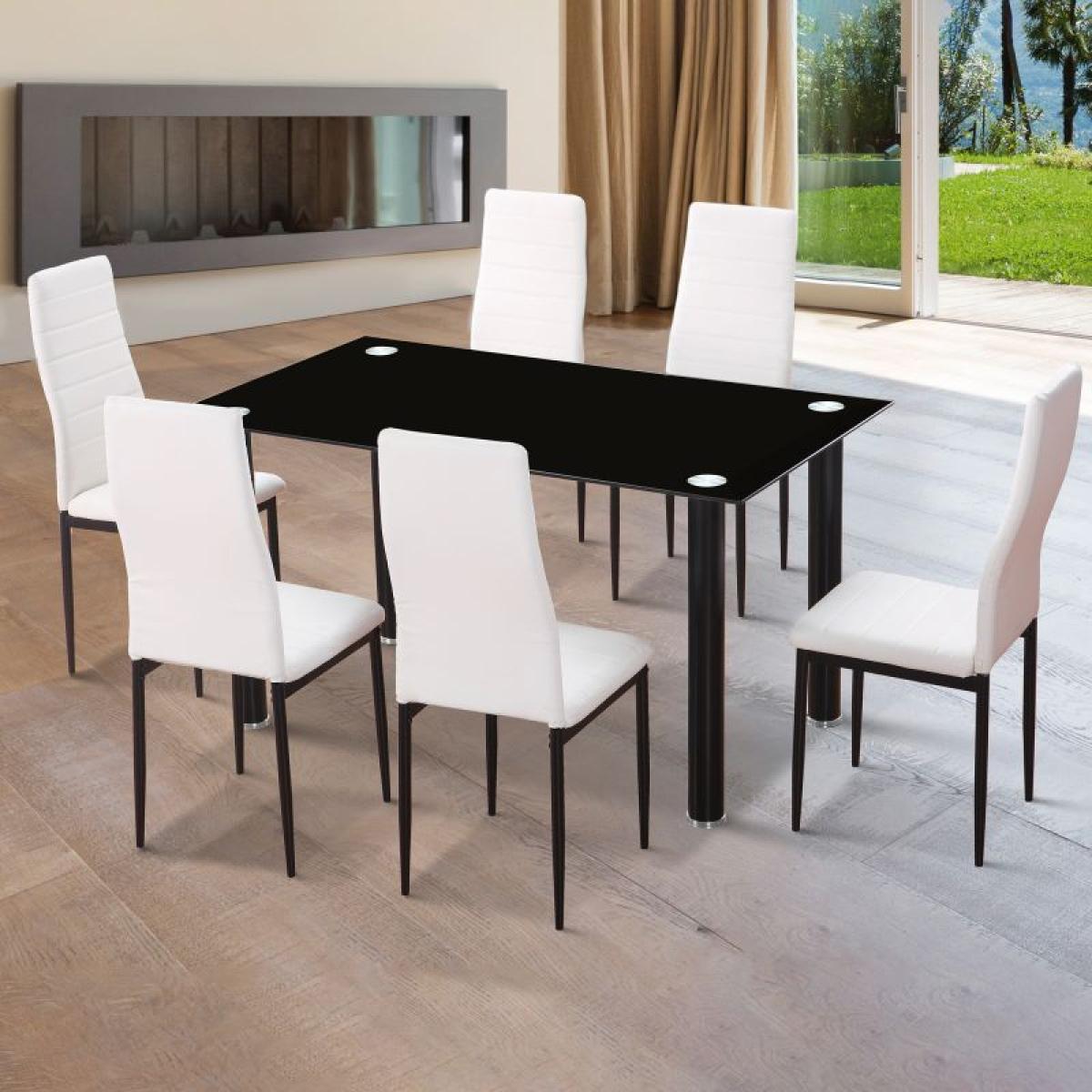 Mesa de comedor Ake Cristal negro - Cromo