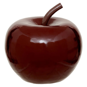 Pomme déco extérieur Glossy H.28,5cm résine rouge rubis