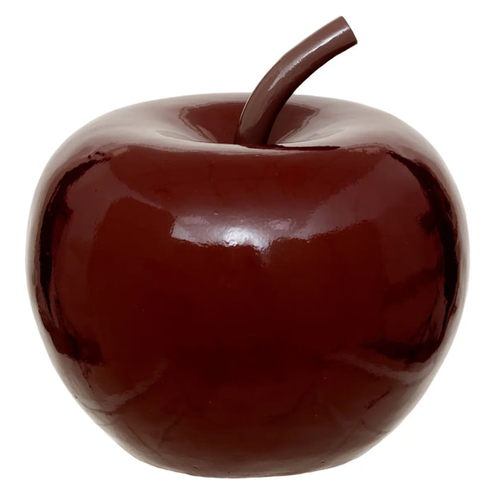 Pomme déco extérieur Glossy H.28,5cm résine rouge rubis