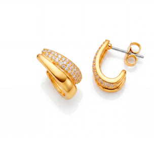Pendientes Sadani acabado oro amarillo 18k