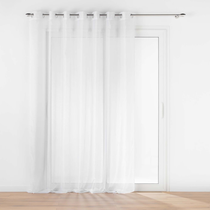 Voilage blanc fluide transparent - Blanc