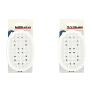 Porte savon en plastique lot de 2, accessoire pratique pour salle de bain dimensions 12,7 x 9 cm Fackelmann Tecno