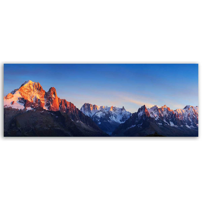 Tableau panoramique chaîne de montagnes Toile imprimée
