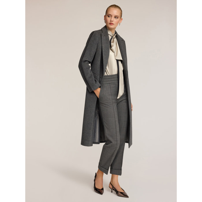 Motivi - Pantaloni sigaretta con impunture - Grigio