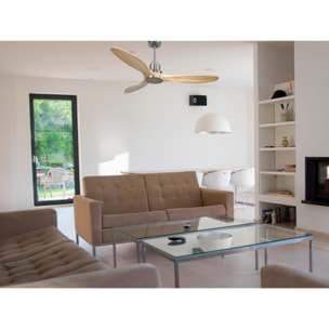 Ventilateur de plafond Réversible  Thermostat Wifi Moteur à courant continu Toits en pente Télécommande Hypersilence Mémoire