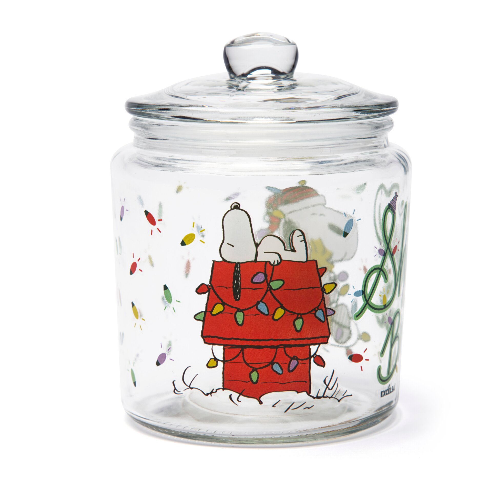 Bocal avec couvercle Excelsa – Peanuts Shiny And Bright, Verre Transparent