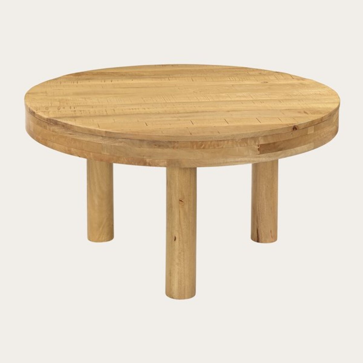 Table basse Venier -bois massif de manguier-couleur bahamas naturelles 110 x 60 x 110 cm