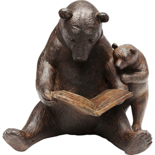 Déco ours lecture marron Kare Design
