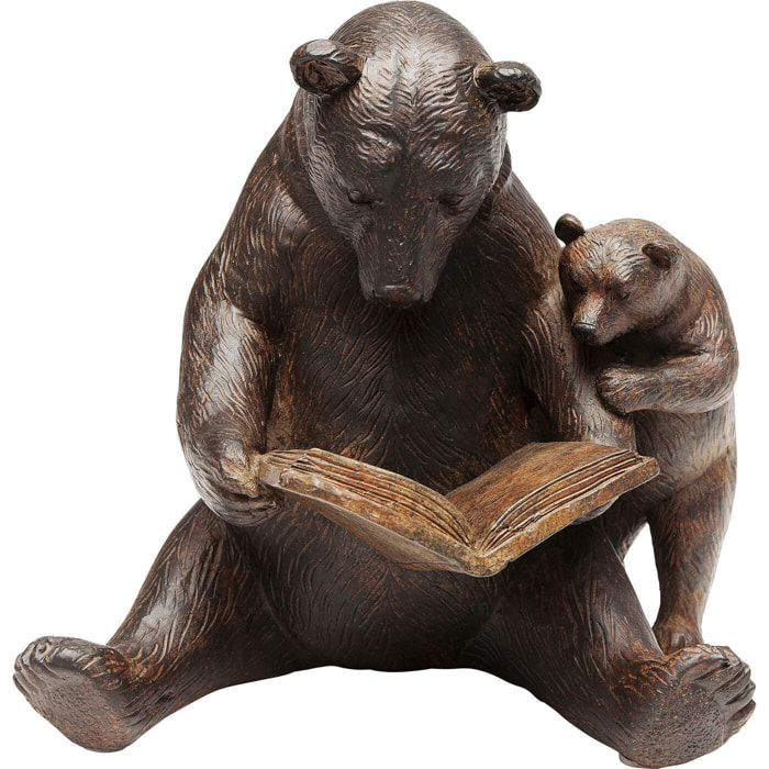 Déco ours lecture marron Kare Design