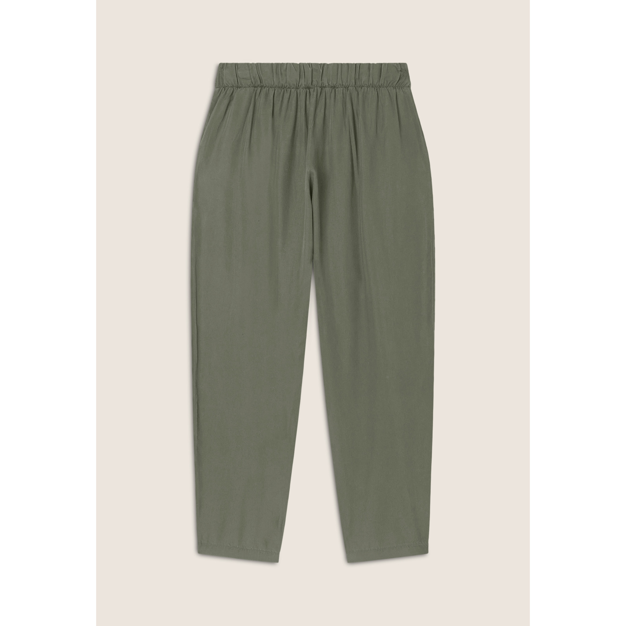 Pantaloni in Twill di Lyocell lunghezza cropped