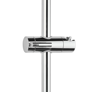 Ensemble de douche avec douchette 3 jets, mitigeur thermostatique, barre 90.5cm, Chrome/Blanc (SATSSTKPF1)