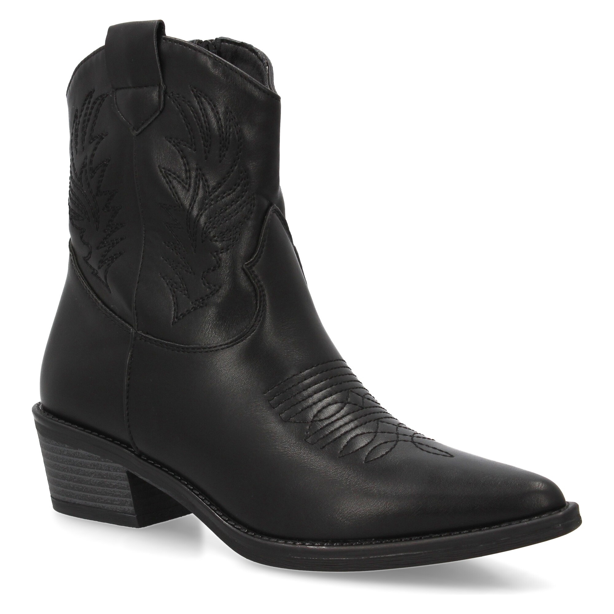 Botín cowboy con tacón para mujer