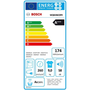 Sèche linge pompe à chaleur BOSCH WQB246C0FR Série 8