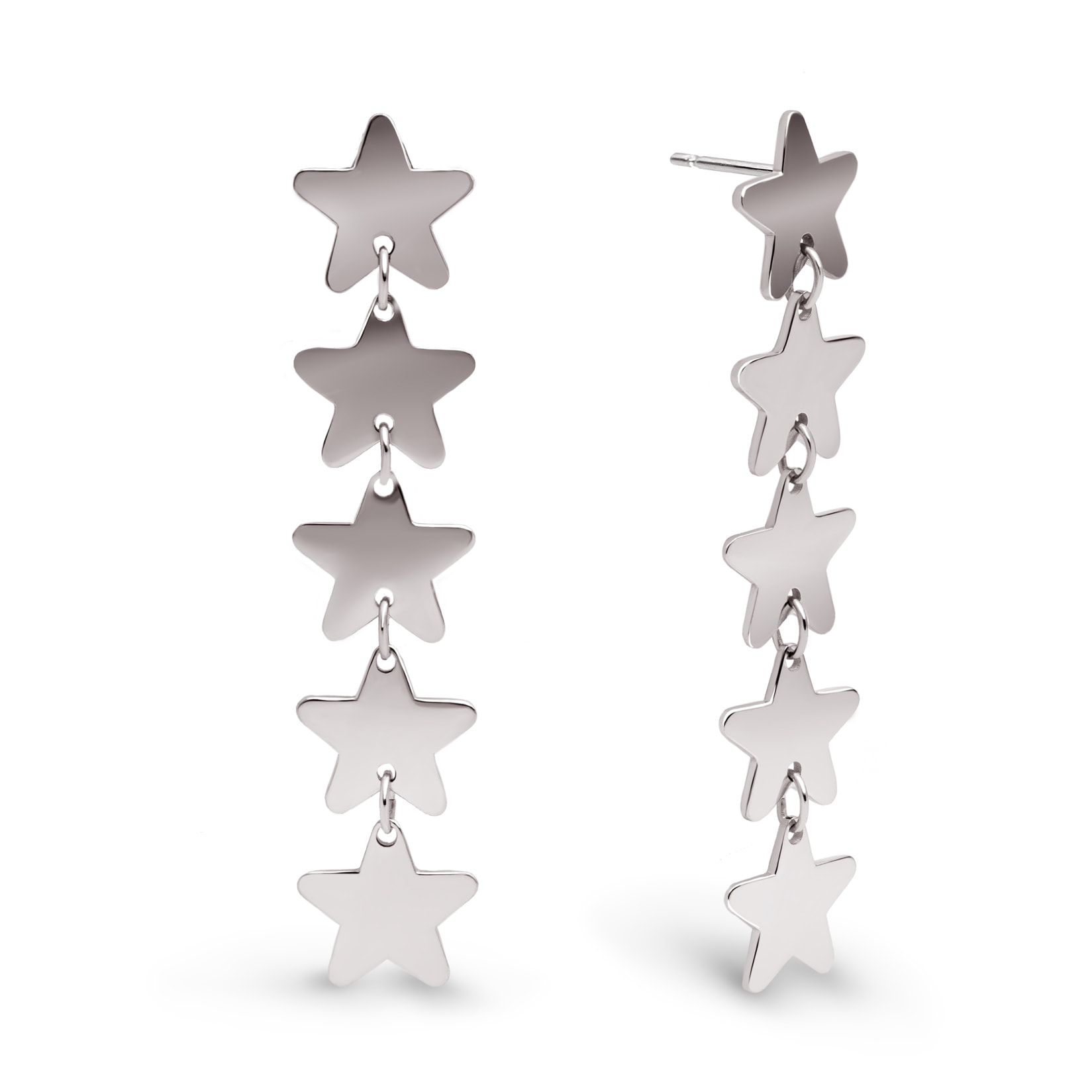 Orecchino Five Stars in Acciaio