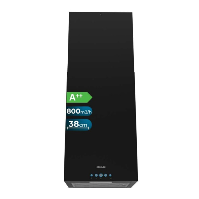 Cecotec Hotte îlot Bolero Flux ICT 388000 Black A++