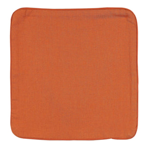 Housse de coussin en poly/lin - Terracotta