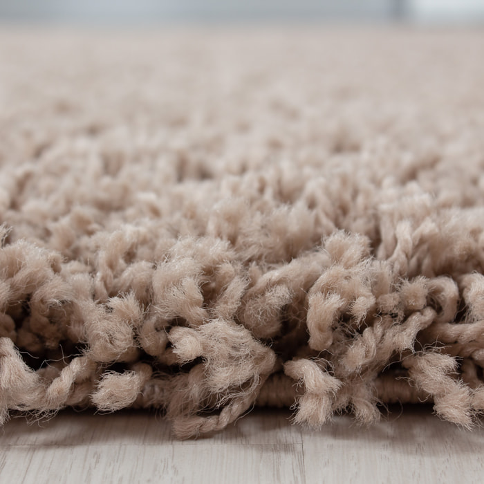 OTTAWA - Tapis rond shaggy uni Beige