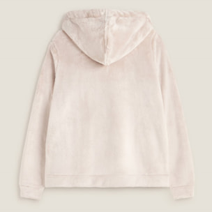 Chaqueta efecto pelo Este color marfil crudo