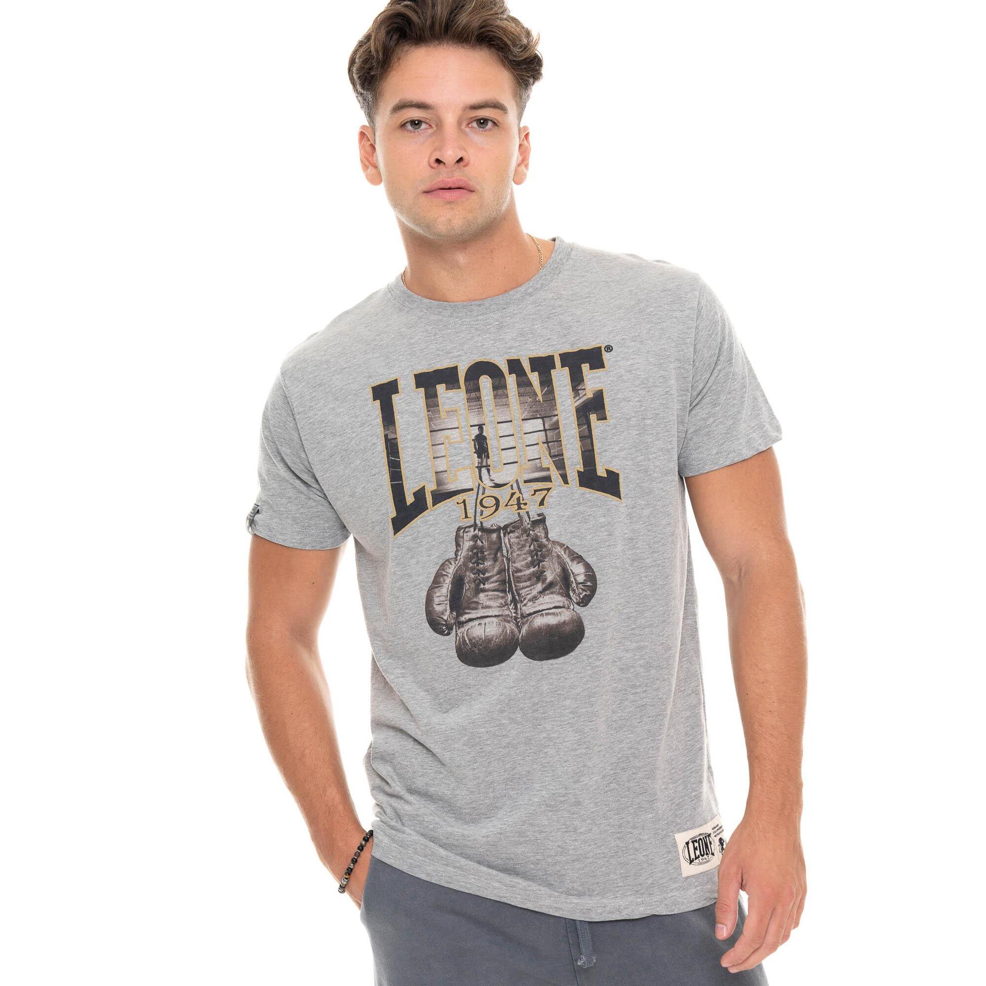 T-shirt uomo a manica corta in cotone, stampa Leone 1947 Graphics