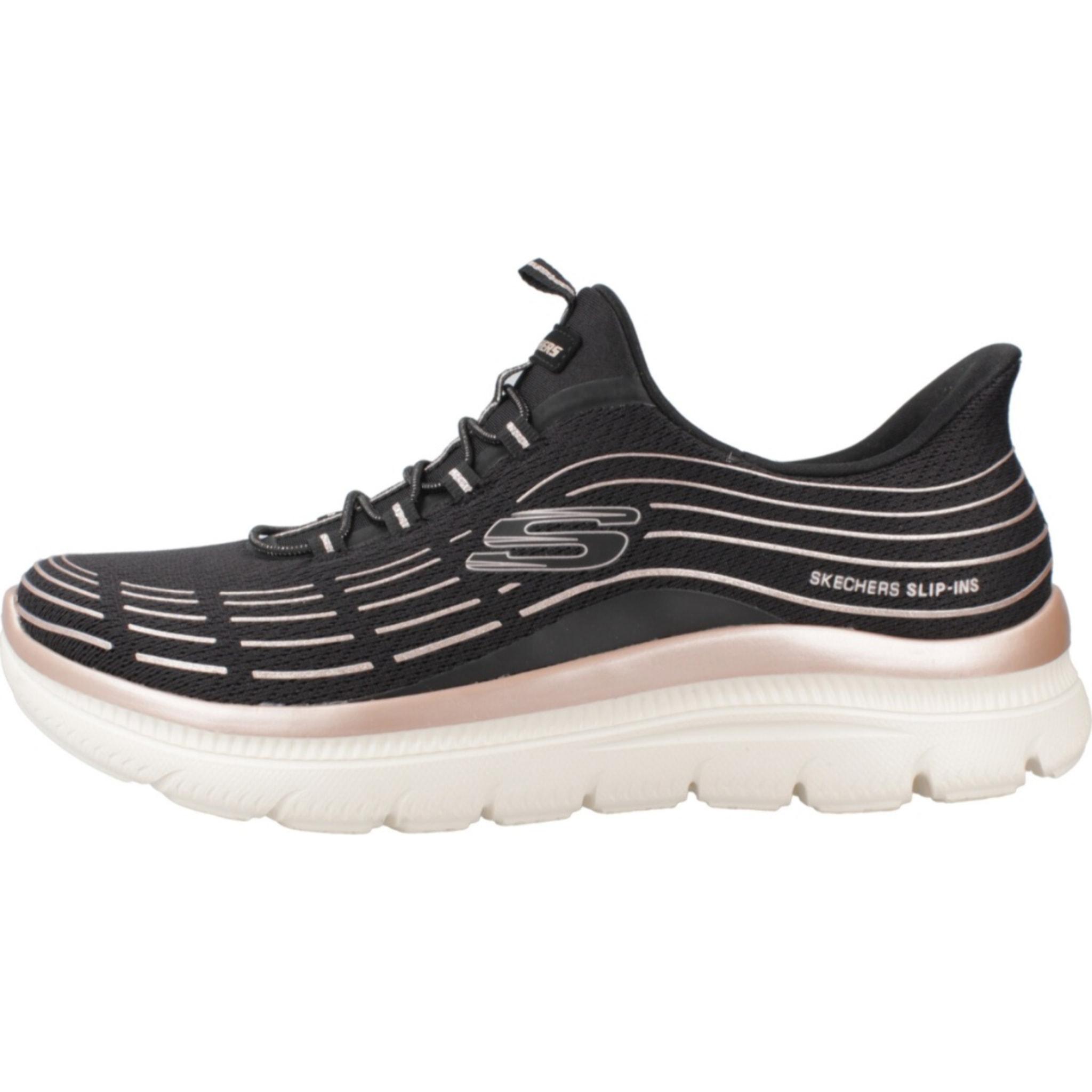 Sneakers De  Mujer Plus Soft Luster Negro