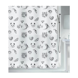 Rideau de douche PEVA KUAPA 180x200cm Motif Animaux Spirella