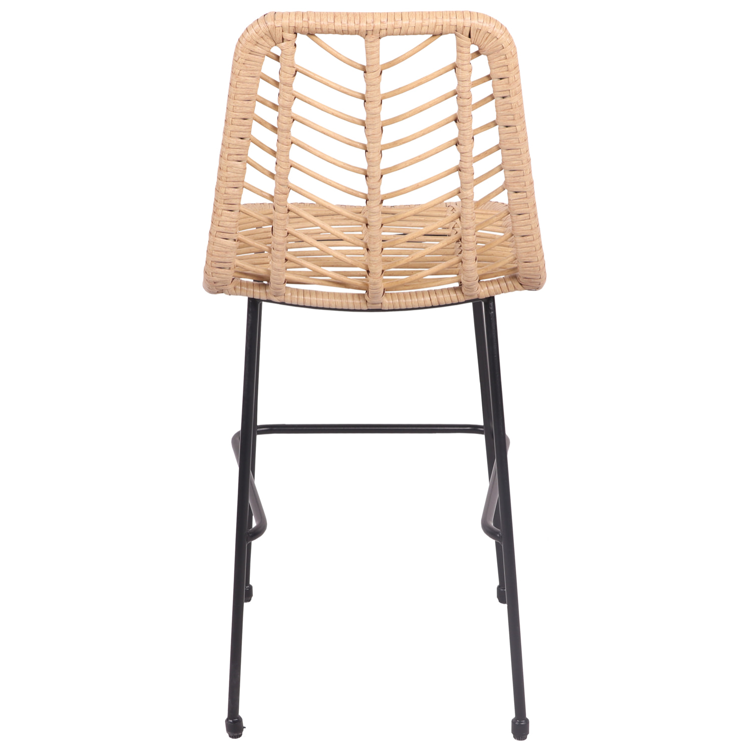 Lot de 2 tabourets de bar en rotin synthétique OKA